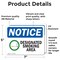 Signmission Designated Smoking Area, 7 in W x Rectangle, Vinyl Decal OS-2PACK-NS-D-57-L-15402 - alternate 4